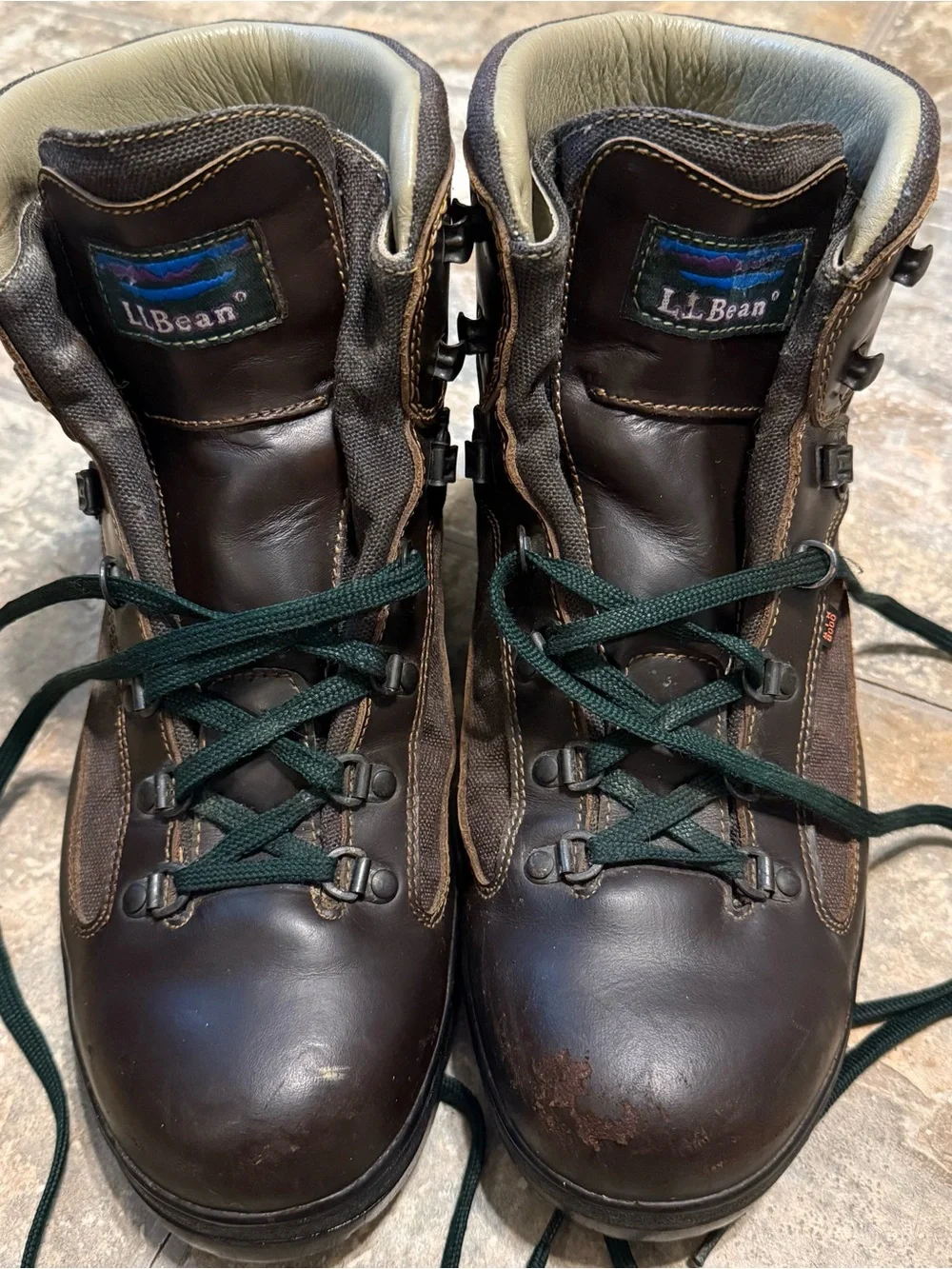 Vintage LL Bean Vibram Boots Cresta GoreTex  Leather Air 8000 Waterproof Mens 11